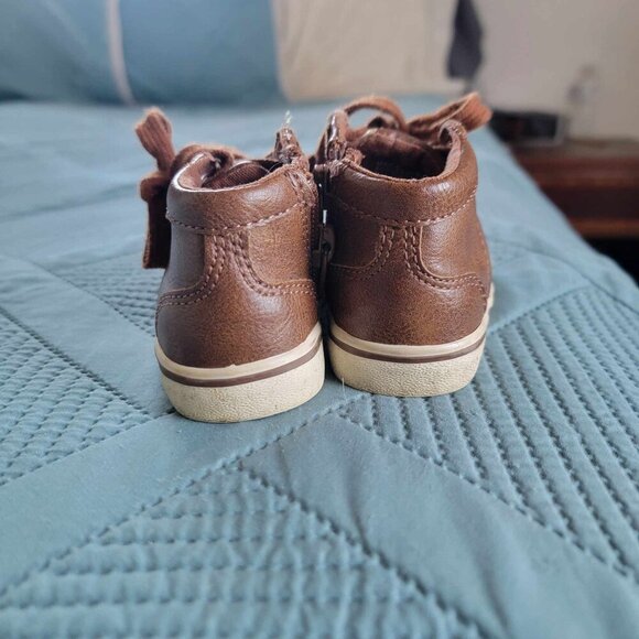 🔥5 FOR $25🔥Cat & Jack Brown High Tops With Zipper - Picture 3 of 7